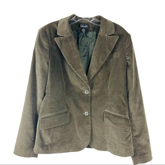 Rafaella vintage green corduroy preppy academia button blazer jacket 14 - Picture 1 of 5